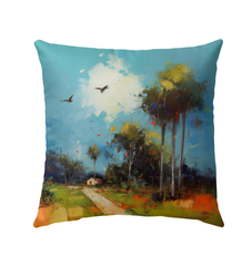 Urban Oasis Exploration Outdoor Pillow