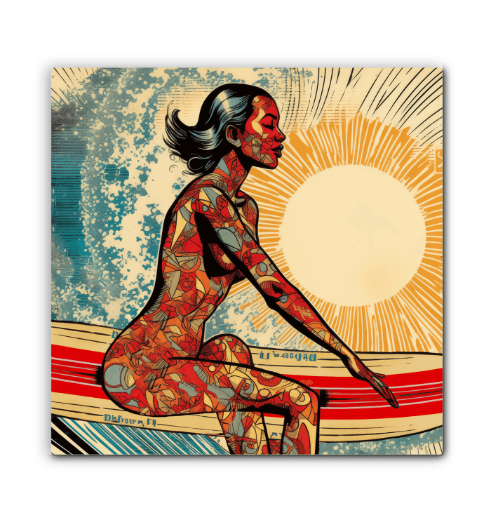 Surfing Reverie Canvas Art - Beyond T-shirts