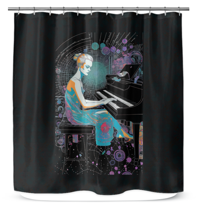 Violet Visions Shower Curtain with a vibrant and unique design.