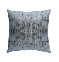 Close-up of Urban Retreat Beyond Style Outdoor Pillow with sleek patterns.