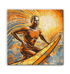Modern home with Surfing 5 15 Canvas art