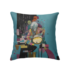 Petal Pixies decorative indoor pillow on a couch