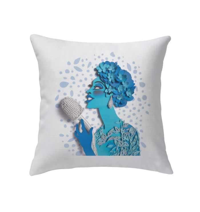 Symphony of Stars Indoor Pillow on a comfy armchair