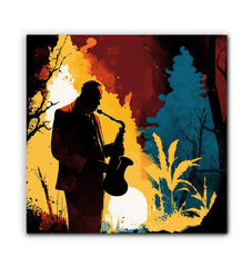 Harmonious Melodies - Abstract Music Canvas Art - Beyond T-shirts