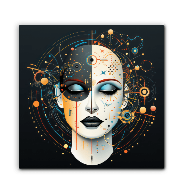 Abstract Grace Unveiled: Women's Art Canvas - Beyond T-shirts