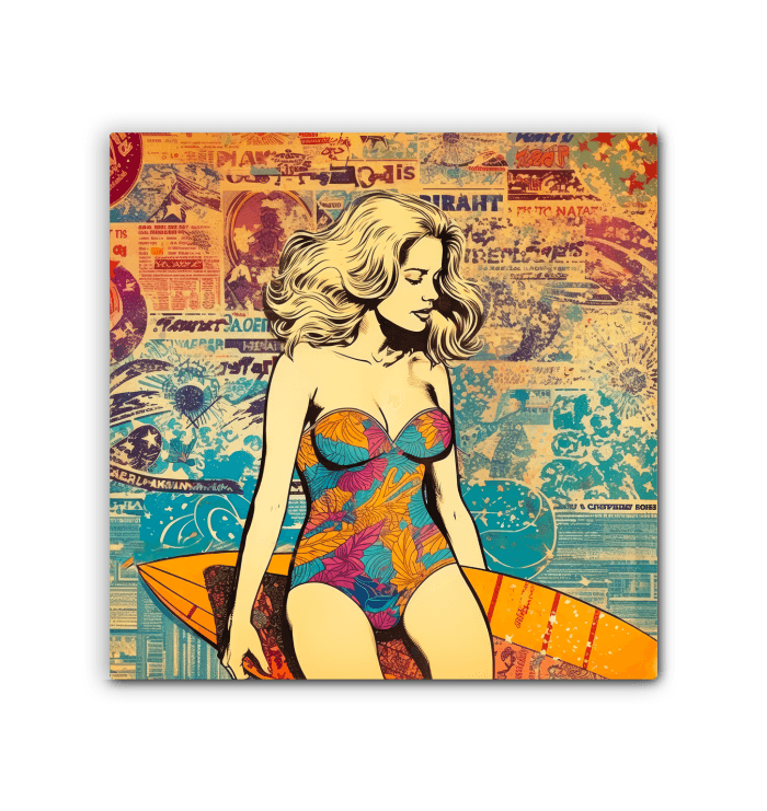 Surfing 1 23 Wrapped Canvas - Beyond T-shirts