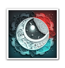 Celestial Ying Yang Wrapped Canvas