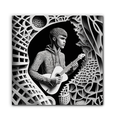 R&B Groove Wrapped Canvas