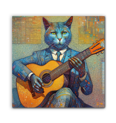 Playful Pawprints Cat Wrapped Canvas