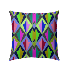 Close-up of Nature's Whispers Pillow's Art Nouveau pattern.