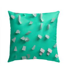 Comfortable outdoor pillow with Zen garden-inspired print.