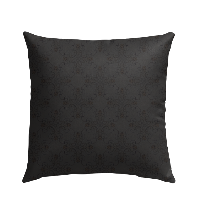 Blossom Bliss Outdoor Garden Pillow displayed on an outdoor patio chair