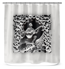 Rock Riffs Shower Curtain