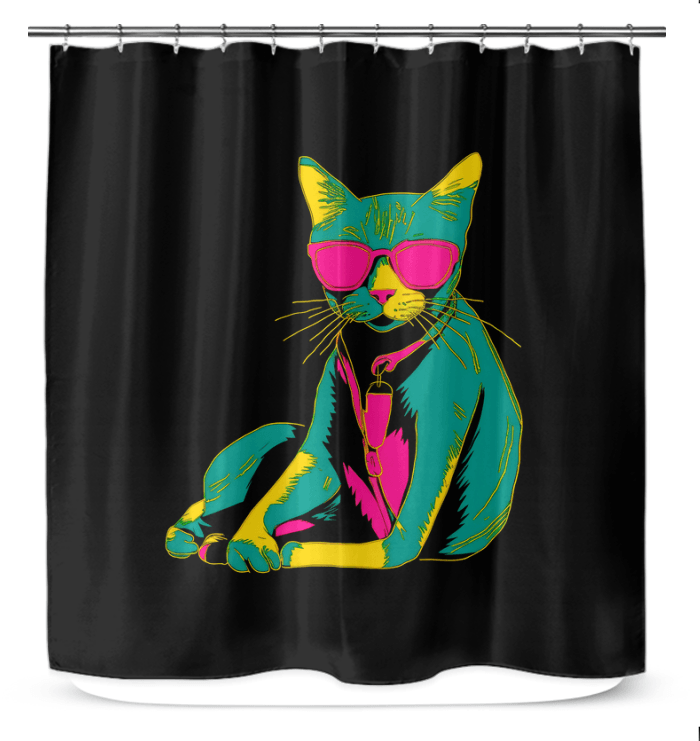 Mystical Cat Eyes Shower Curtain - Beyond T-shirts