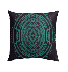 Close-up of Urban Zen Beyond Style Outdoor Pillow with minimalist patterns.