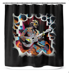 Jazz Silhouette Shower Curtain