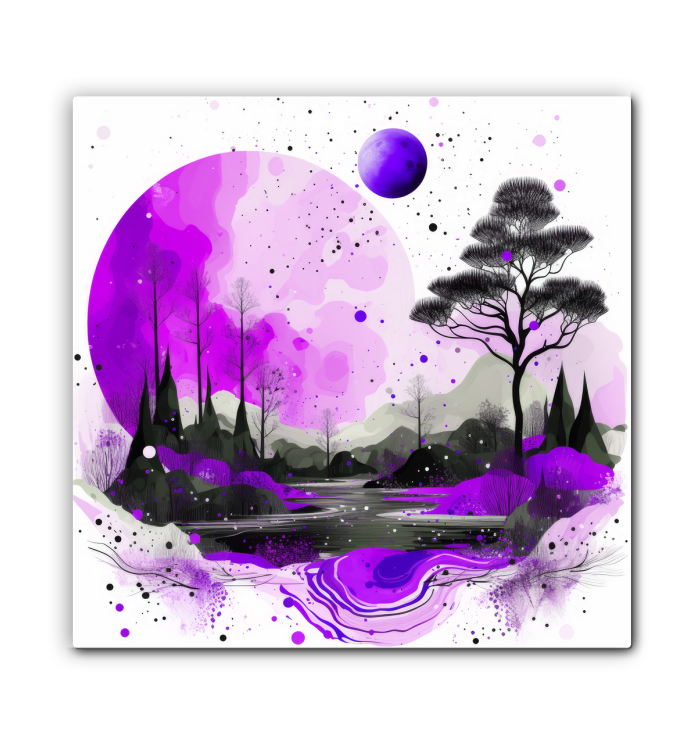 Serenity Summit Mountain Landscape Canvas