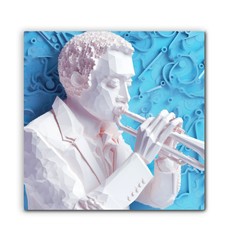 Sophisticated wrapped canvas featuring Renaissance Revelry.