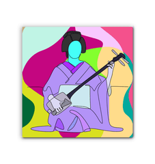 Geisha1 Wrapped Canvas - Beyond T-shirts