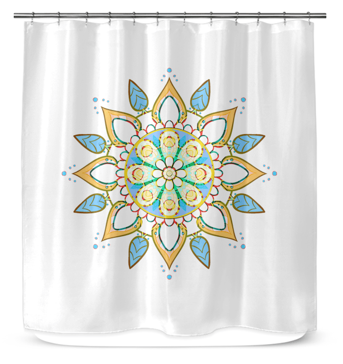 Mandala Reflections Watercolor Curtain - Beyond T-shirts