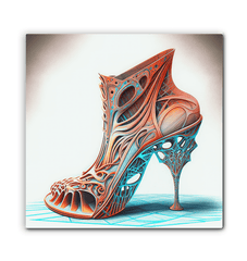 Walking on Air: Futuristic Shoe Canvas Print - Beyond T-shirts