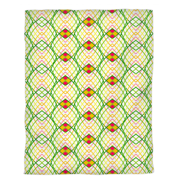 Elegant duvet cover with modern geometric design.