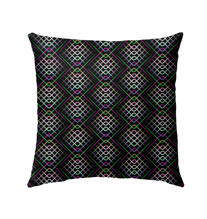 Colorful leaf-patterned pillow for outdoor decor