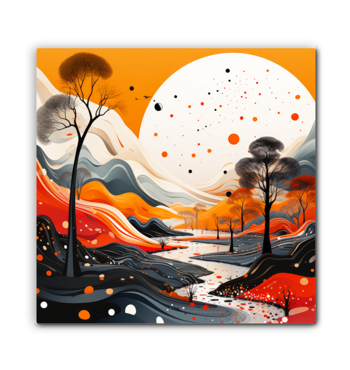 Luminous Lake Water Landscape Canvas