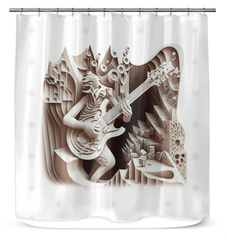 Blues Mood Shower Curtain