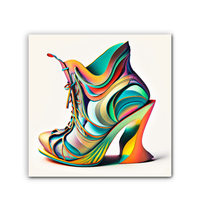 Elevated Steps - Futuristic Shoe Wrapped Canvas - Beyond T-shirts