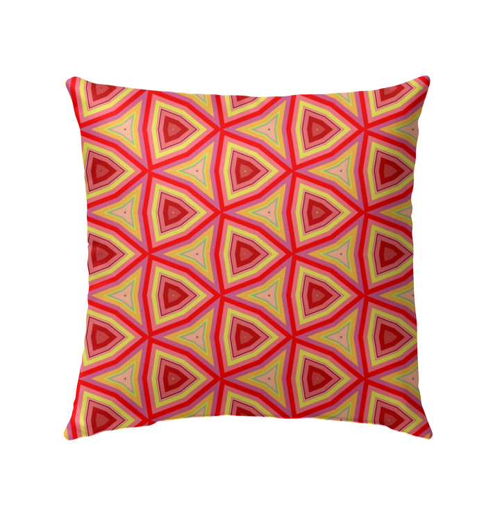 Graphic Groove patterned outdoor pillow in vibrant colors