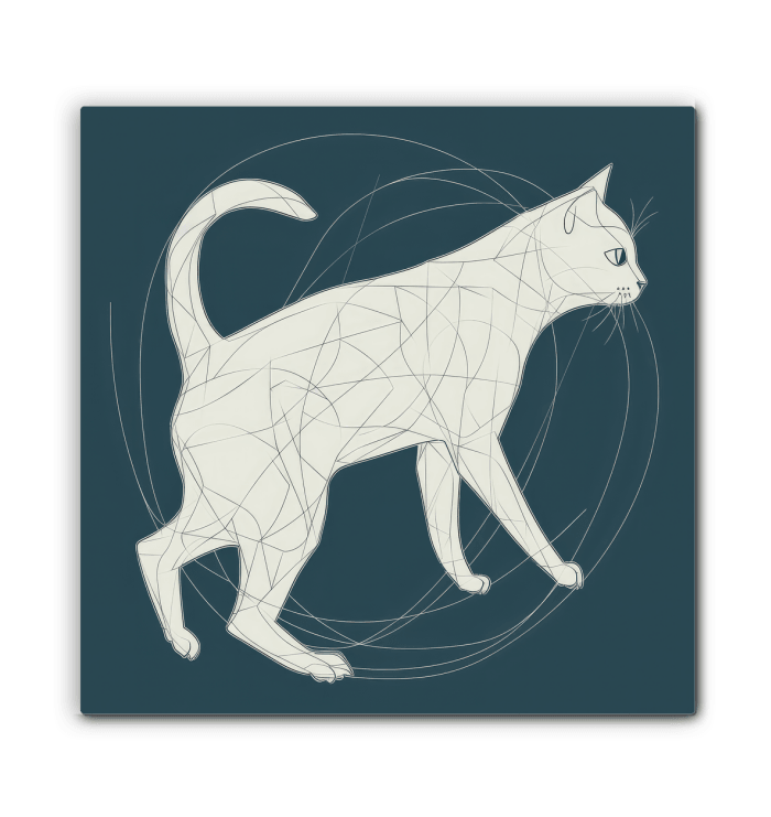 Mystical Cat Moonlit Stare Canvas - Beyond T-shirts