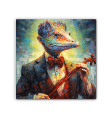 Opera Singing Peacock Canvas Art.