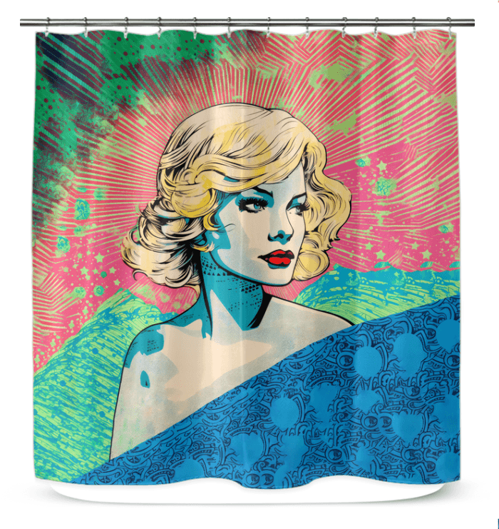 Surfing Fantasia Shower Curtain - Beyond T-shirts