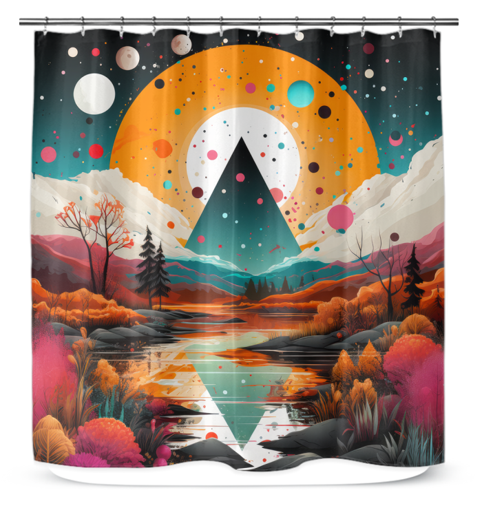 Serene Starlit Sands Desert Night Curtain