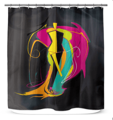 Chic Runway Canvas Shower Curtain - Beyond T-shirts