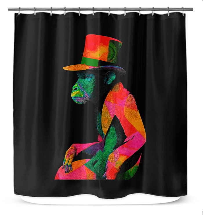 Transform your bathroom into a playful jungle scene with the Monkey Adventures Shower Curtain, where every shower is an adventure.