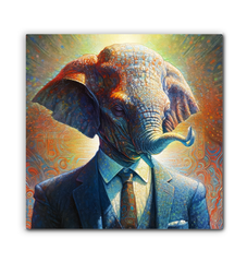 Elephant Dreamscape Wrapped Canvas
