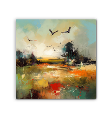 Rolling Hills Landscape Canvas Painting