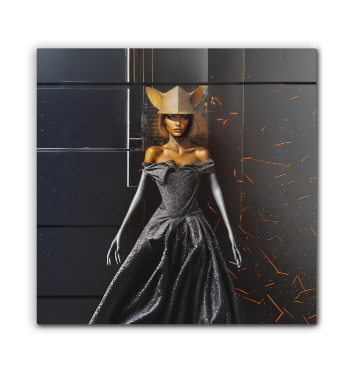 Living Room Display of Enigmatic Enchantment Wrapped Canvas Art