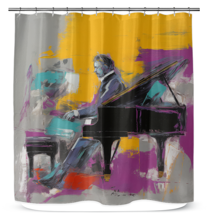 Minimalist Melody Shower Curtain