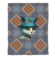 Luxurious Cat-Themed Duvet Cover for Bedroom Decor