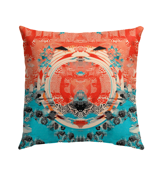 Surfing Elegance Patio Pillow - Beyond T-shirts