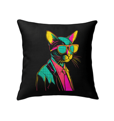 Elegant Cat Portrait Indoor Pillow - Beyond T-shirts