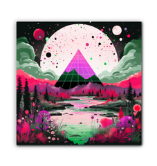 Enchanting Eclipse Night Sky Landscape Canvas