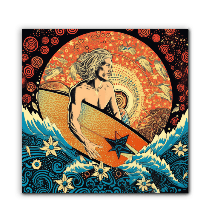 Surfing Radiance Wrapped Canvas - Beyond T-shirts