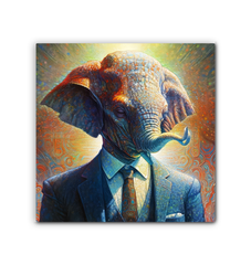 Elephant Dreamscape Wrapped Canvas