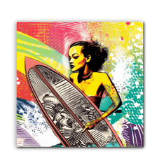 Detailed ocean wave art on Surfing 5 29 Canvas