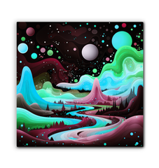 Serene Snowcaps Winter Landscape Canvas