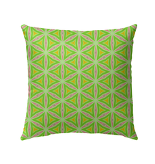 Colorful paisley pattern on outdoor pillow.